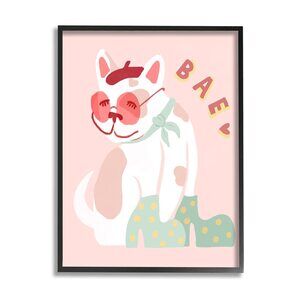 3331 Bae Heart Sentiment Parisian French Bulldog Beret Hat, Design By Daphne